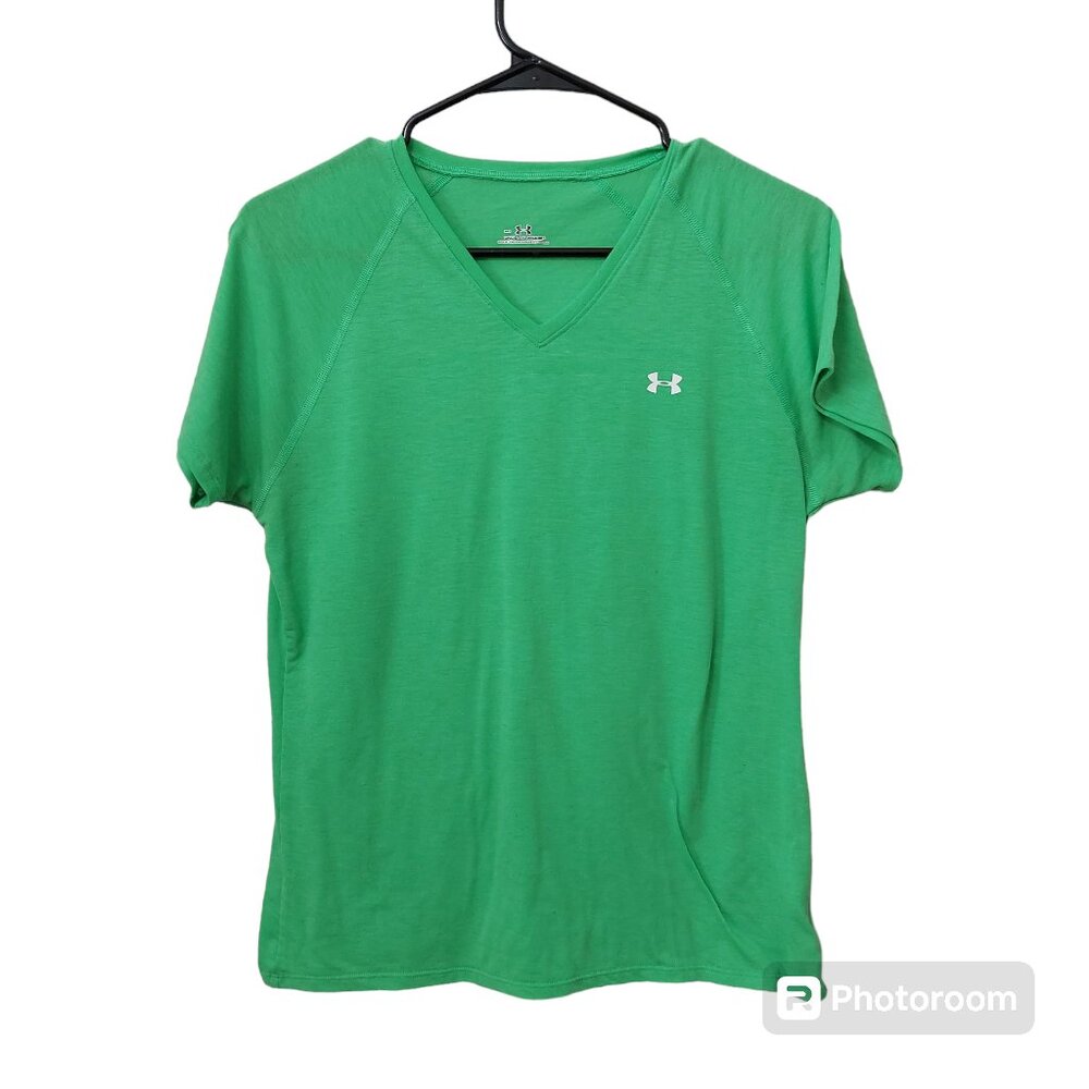 *Under Armour Kelly Green B-Neck Lightweight Base Layer Short Sleeve Tee Medium